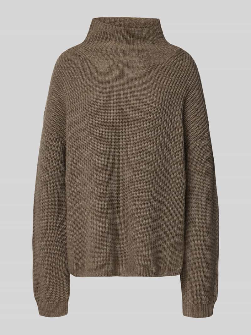 Sweter z dzianiny z mieszanki kaszmiru ze stójką model ‘LONA’