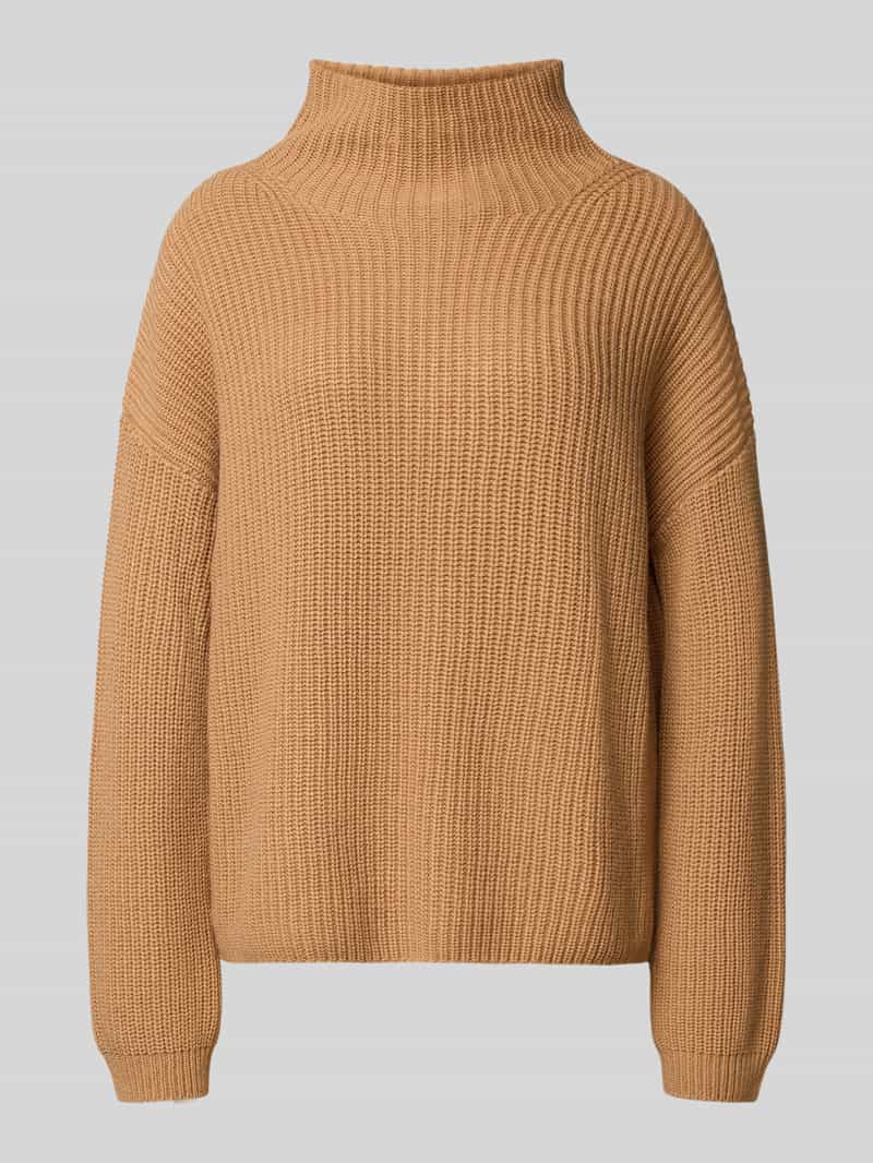 Sweter z dzianiny z mieszanki kaszmiru ze stójką model ‘LONA’