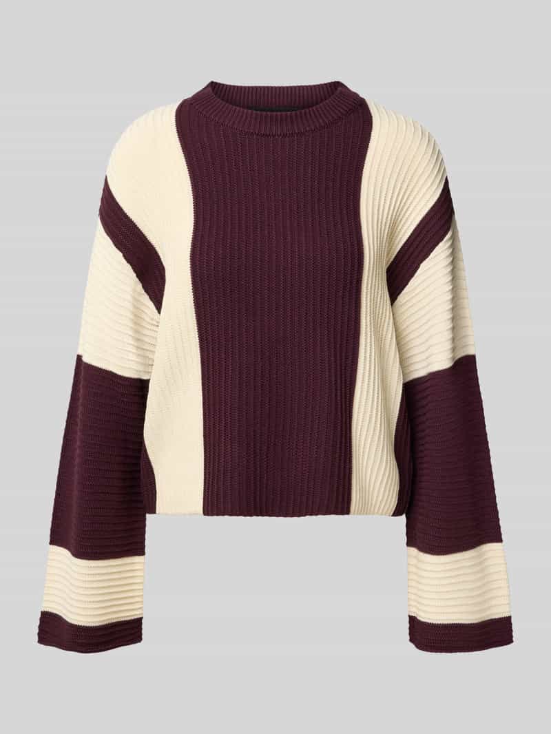Sweter z dzianiny o kroju regular fit z mieszanki bawełny model ‘GIGI’