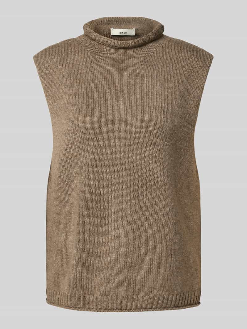 Bluzka z dzianiny z mieszanki kaszmiru z golfem model ‘LACY’