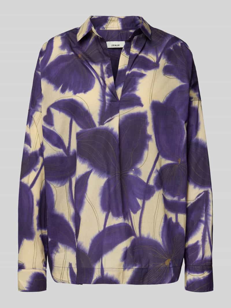 Bluzka z długim rękawem i dekoltem w serek model ‘DERRY’