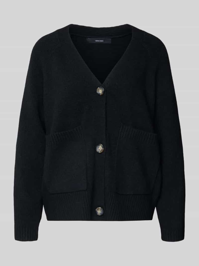 Kurtka z dzianiny o kroju comfort fit z dekoltem w serek model ‘BOOM’