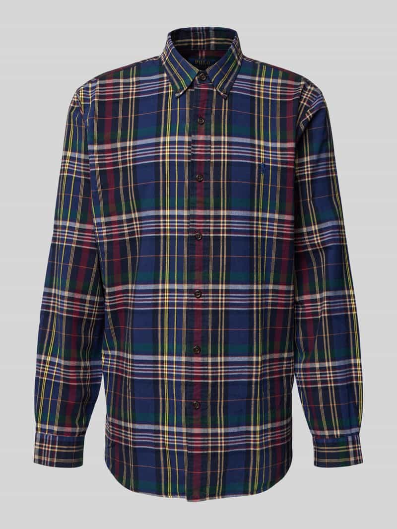 Koszula casualowa o kroju custom fit z kołnierzykiem typu button down