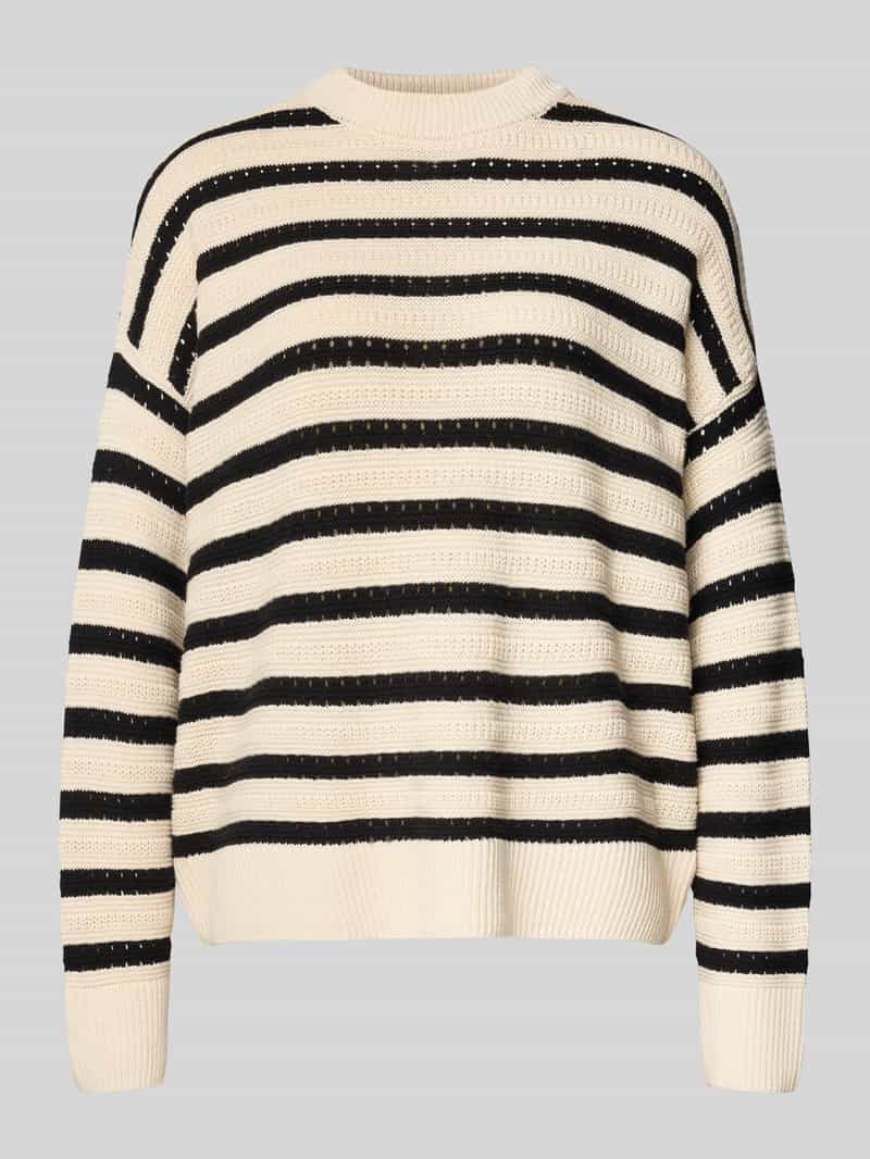 Sweter z dzianiny o kroju comfort fit z czystej bawełny model ‘CALLA’