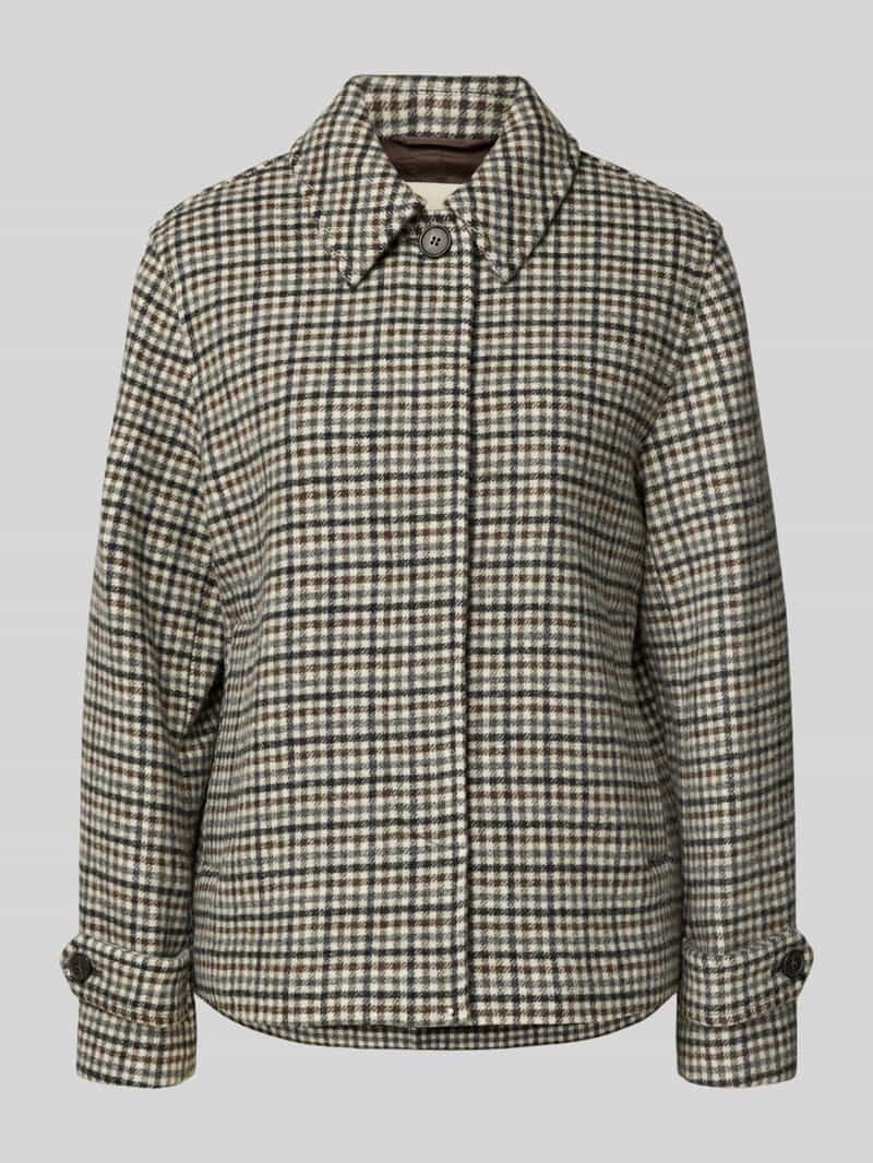 Kurtka o kroju regular fit z mieszanki bawełny model ‘Checked’