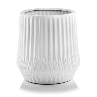 Donica ceramiczna biała 34 cm