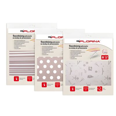 Pokrowiec na deskę bawełniany 132 x 48 cm mix kolorów PP