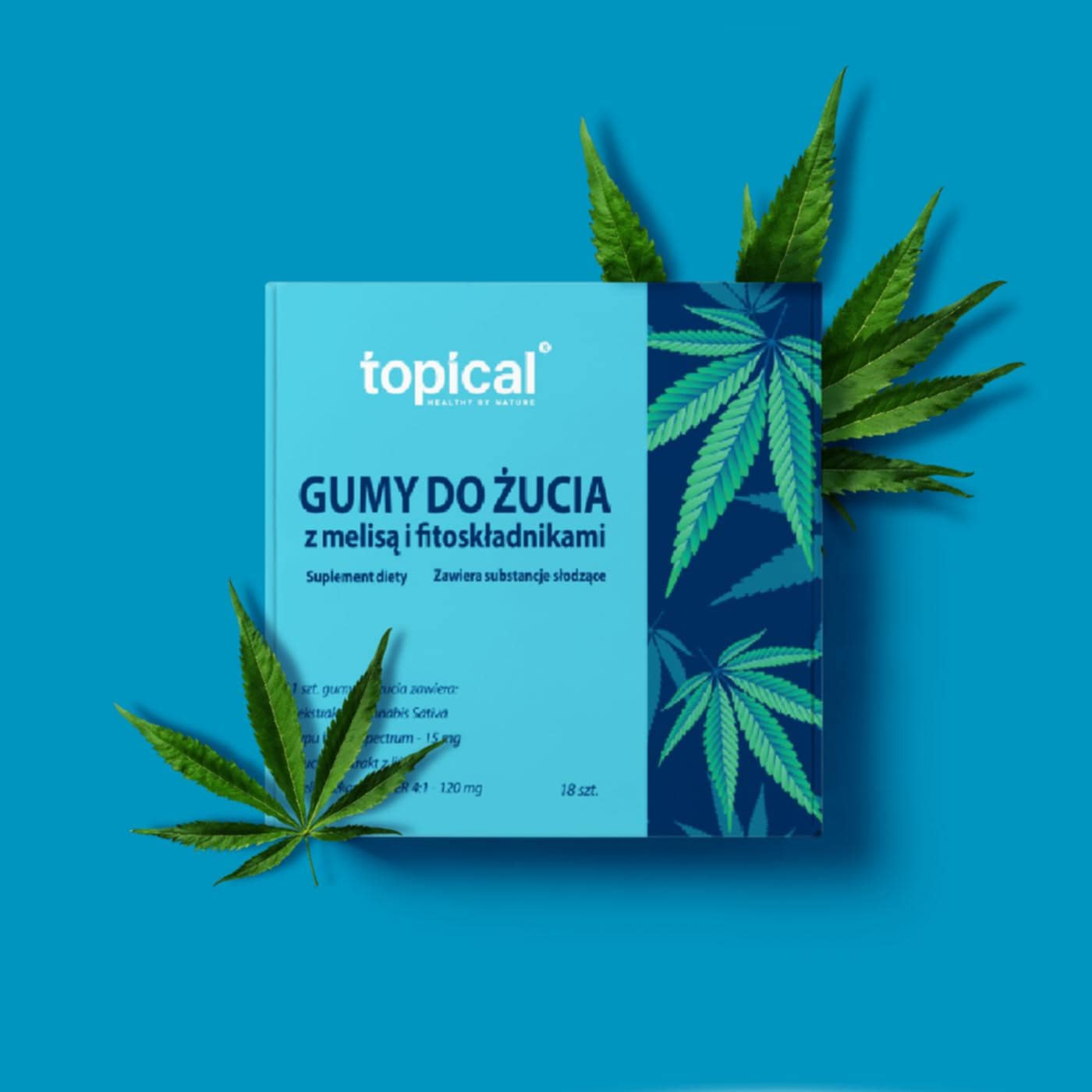 Gumy do żucia z melisą i fitoskładnikami 30mg+240mg – Topical Polski Autorski produkt