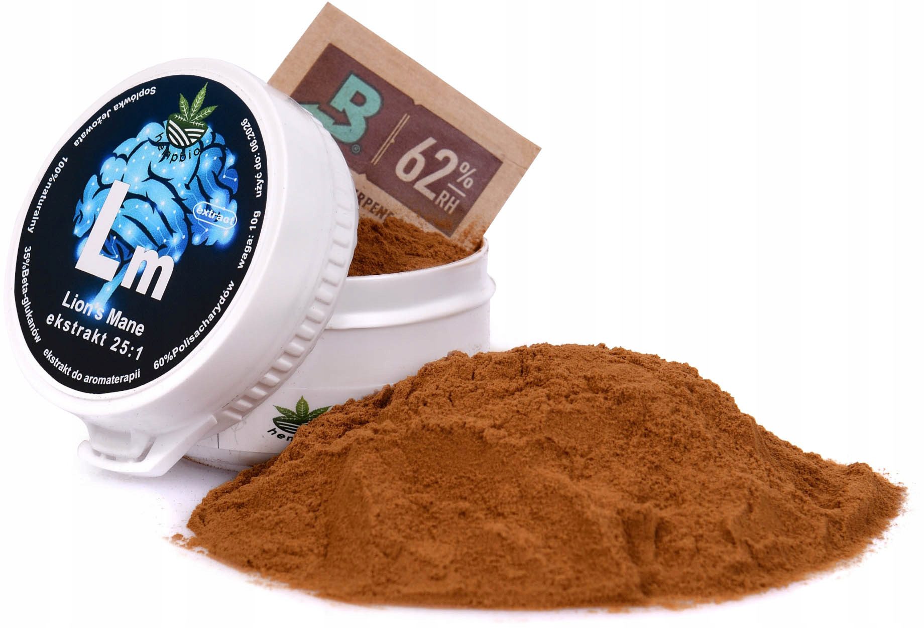 LION’S MANE EKSTRAKT 25:1 Soplówka Jeżowata 25x STRES PAMIĘĆ MÓZG Poli 60%