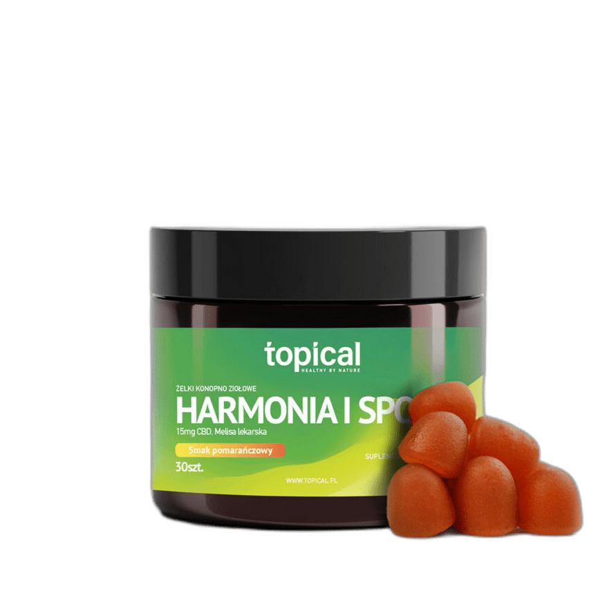 Żelki CBD Pomarańczowe Harmonia i Spokój Melisa Na Stres – TOPICAL