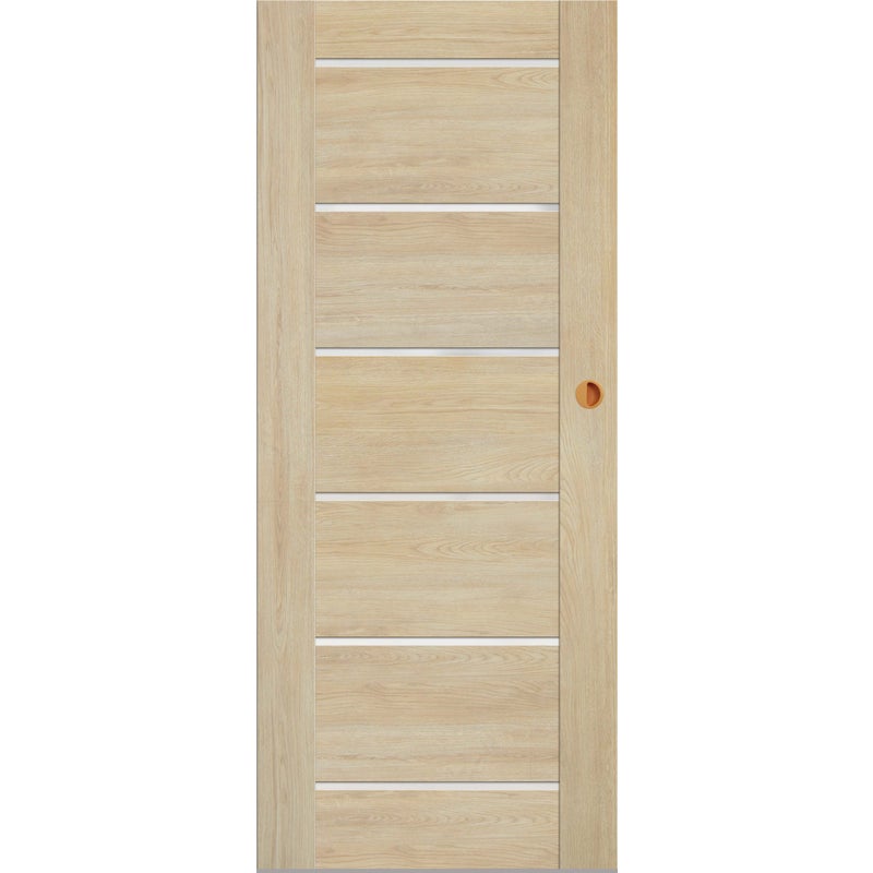 Drzwi przesuwne pokojowe Arak dąb Marone 80 lewe