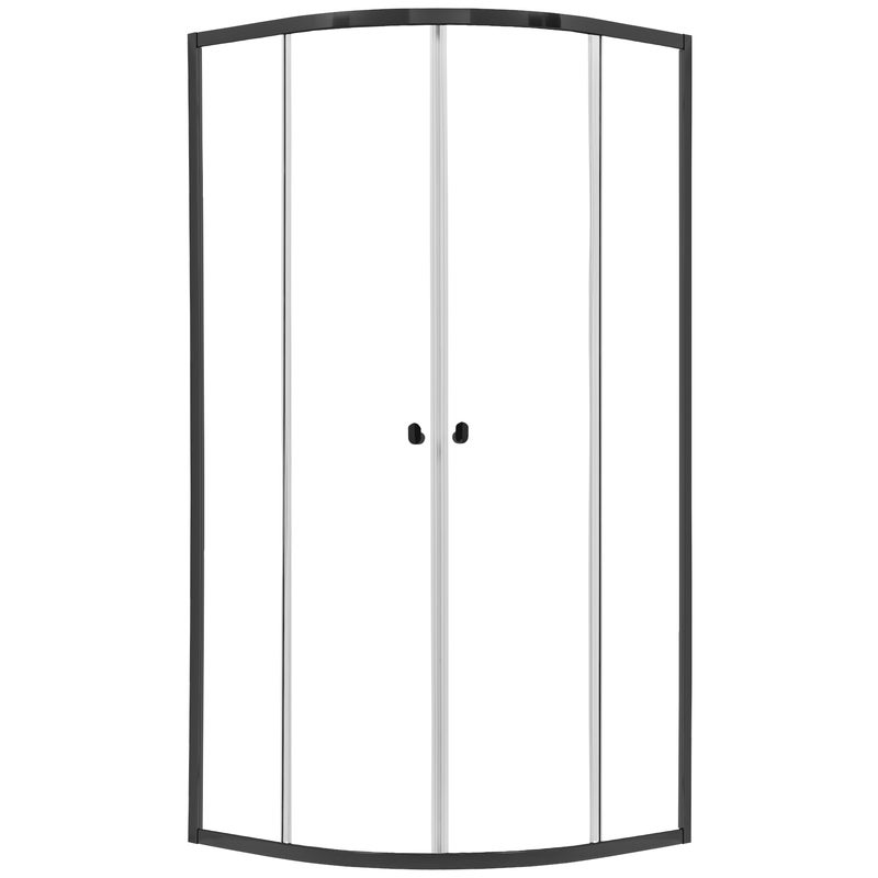 Kabina prysznicowa 1/4 koła Hooked 90x90x200 cm profile czarne Sealskin