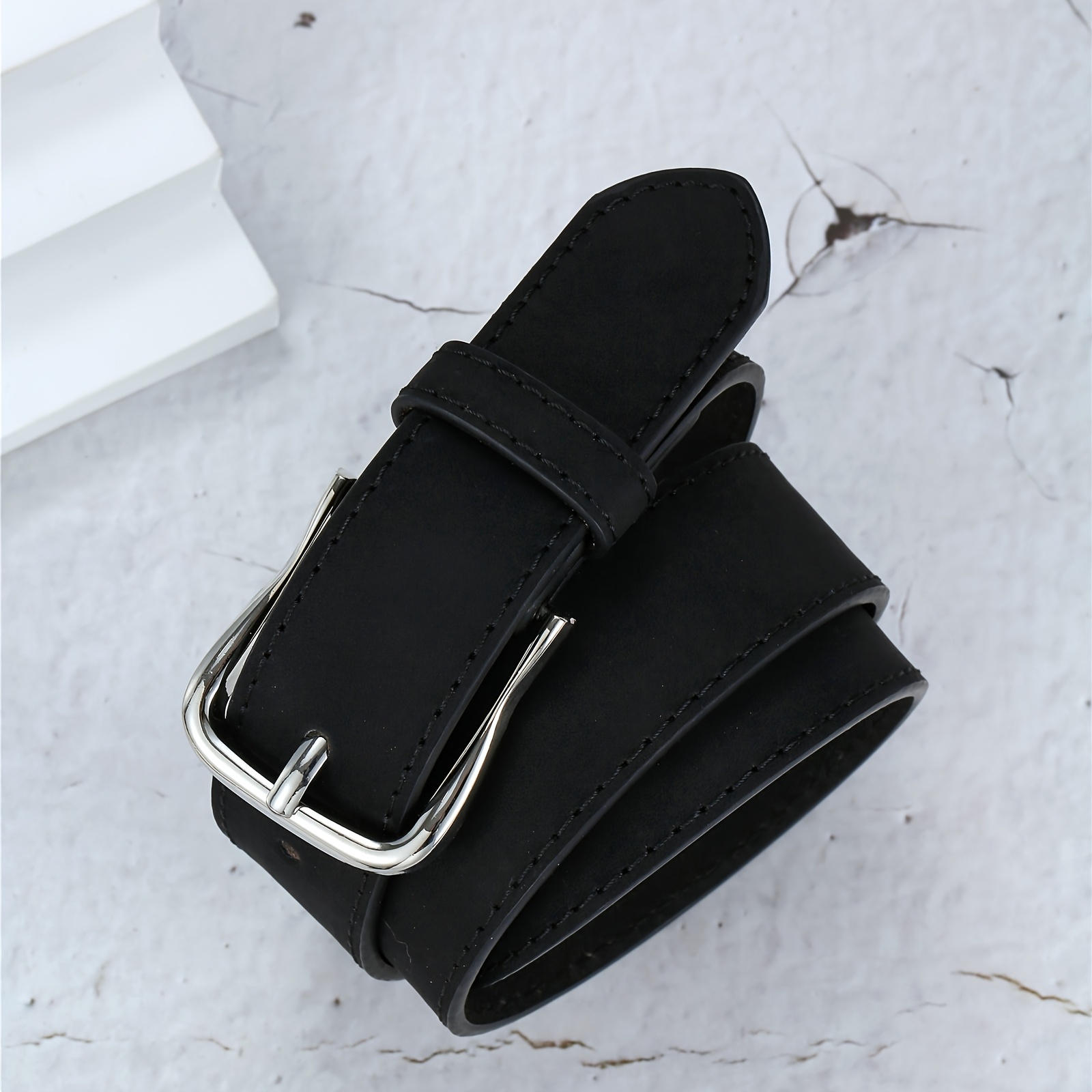 TEMU Pas HFL·KANGAROO dla Chłopców – Minimalistyczny Wzór w Chmury, Wielokolorowe Opcje (Czarny/Brązowy/Szary/Niebieski), Wytrzymała Metalowa Klamra,