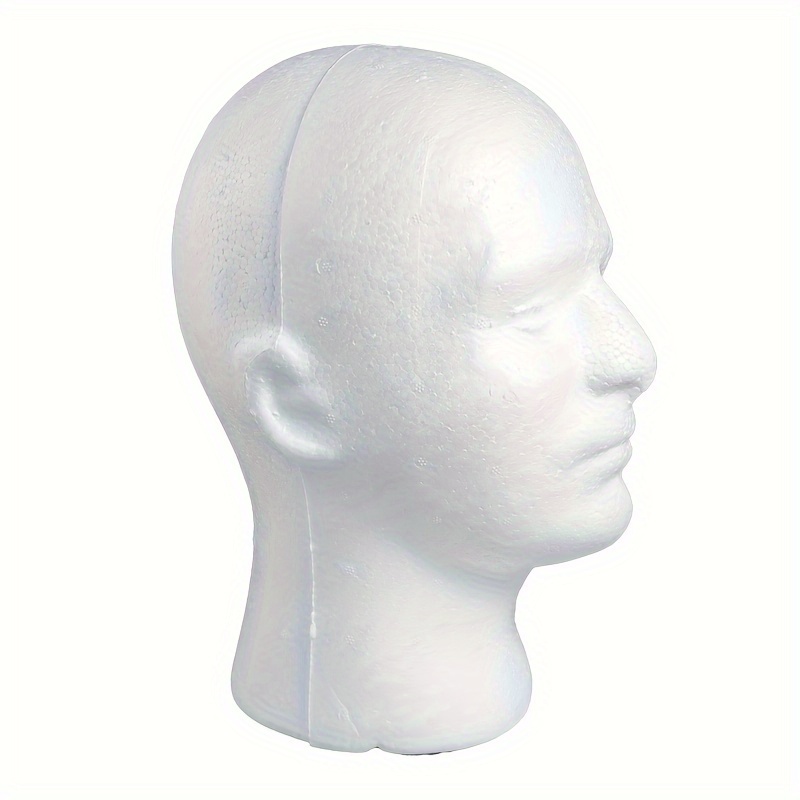 TEMU Leżka Męska Głowa Manekina - Realistyczne Cechy Twarzy, do Robienia Peruk, Stylizacji Włosów, Okularów/Czapki - Trwała Konstrukcja z Pianki -