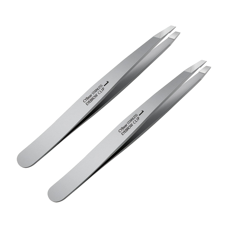 TEMU 2-częściowy Precyzyjny Zestaw Pincetów Kątowych - Profesjonalny Stal Nierdzewna, Idealny Do Modelowania Brwi, Usuwania Włosów Na Twarzy,