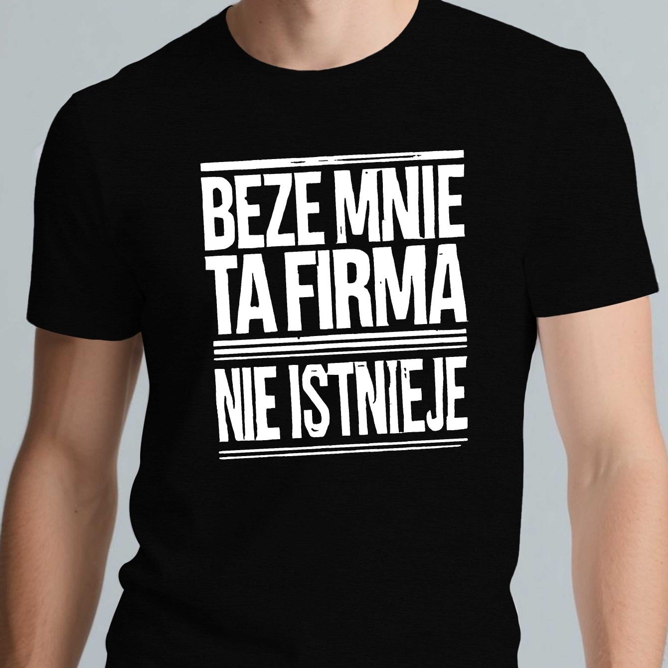 TEMU Mﾄ冱ka Casualowa Koszulka z Niemieckim Cytatem - 