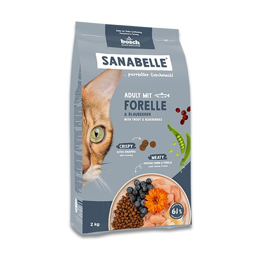 BOSCH Sanabelle Life Adult Pstrąg z borówkami - sucha karma dla kota - 8kg