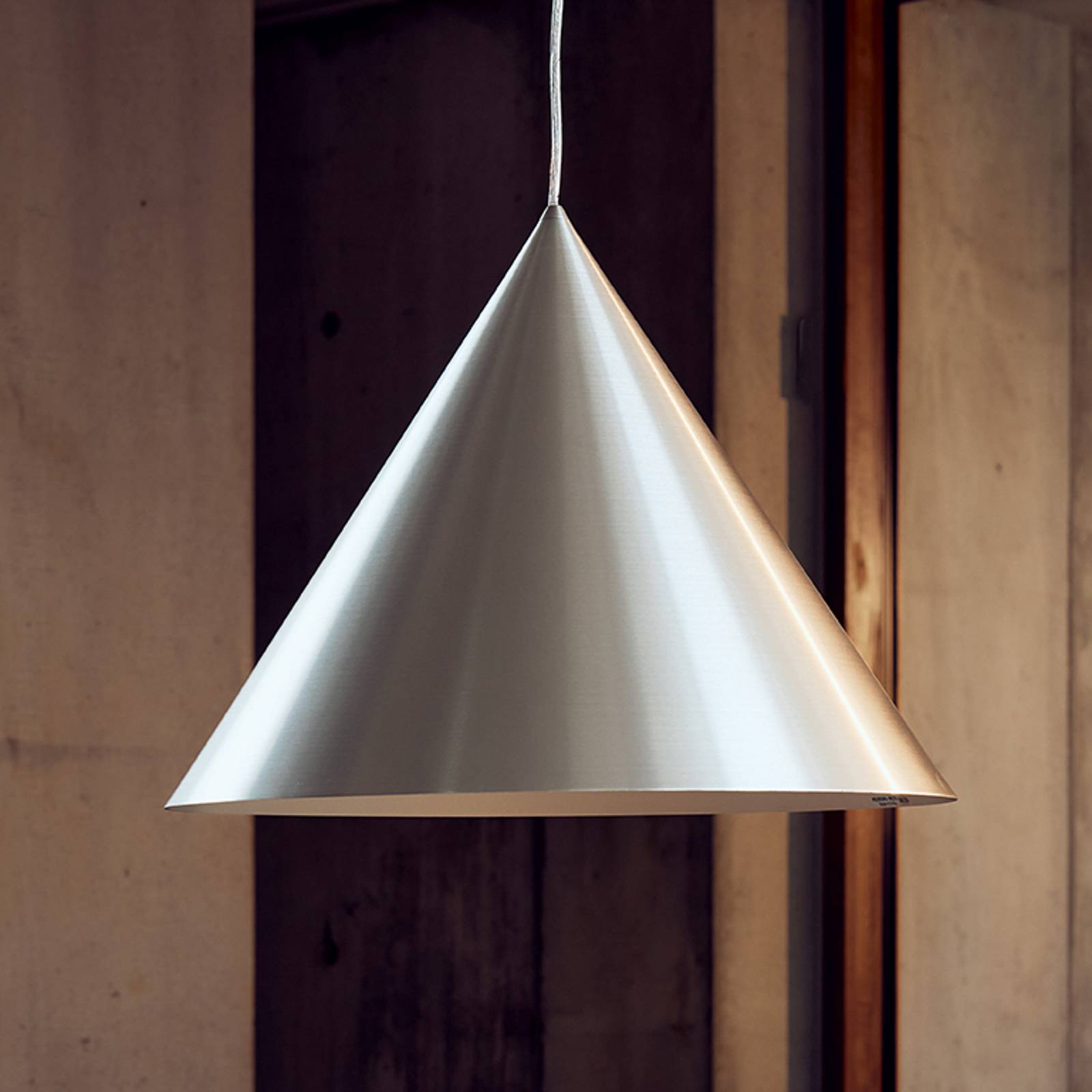 FRANDSEN Lampa wisząca Benjamin, możliwość ściemniania, aluminiowy / szary / cynkowy, salon / jadalnia, aluminium, design