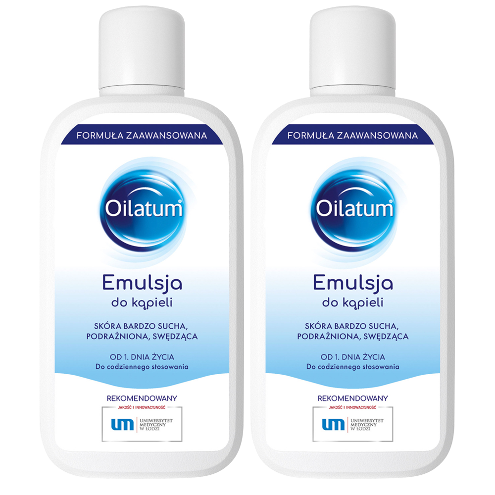 Zestaw Oilatum Formuła Zaawansowana, emulsja do kąpieli, od 1 dnia życia, 2 x 400 ml