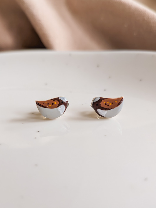 Kolczyki ptaszki ptaki ptak Wróbel Wróbelek Wróbelki Wróble boho