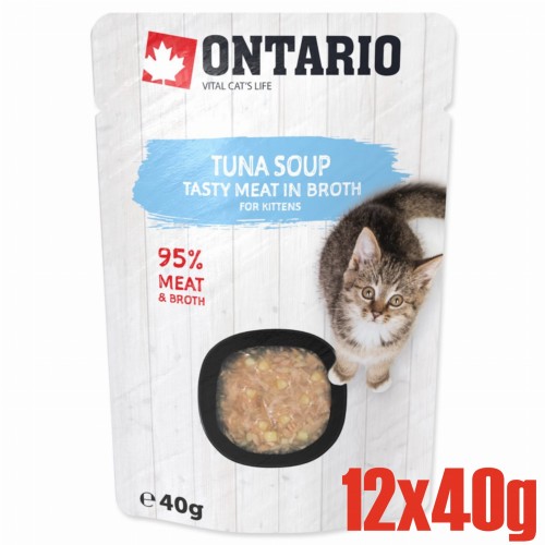 ONTARIO Kitten Soup Tuna, Rice & Vegetable 40g / ONTARIO Zupa dla kociąt tuńczyk, ryż i warzywa opak. 12x40g (213-31700)