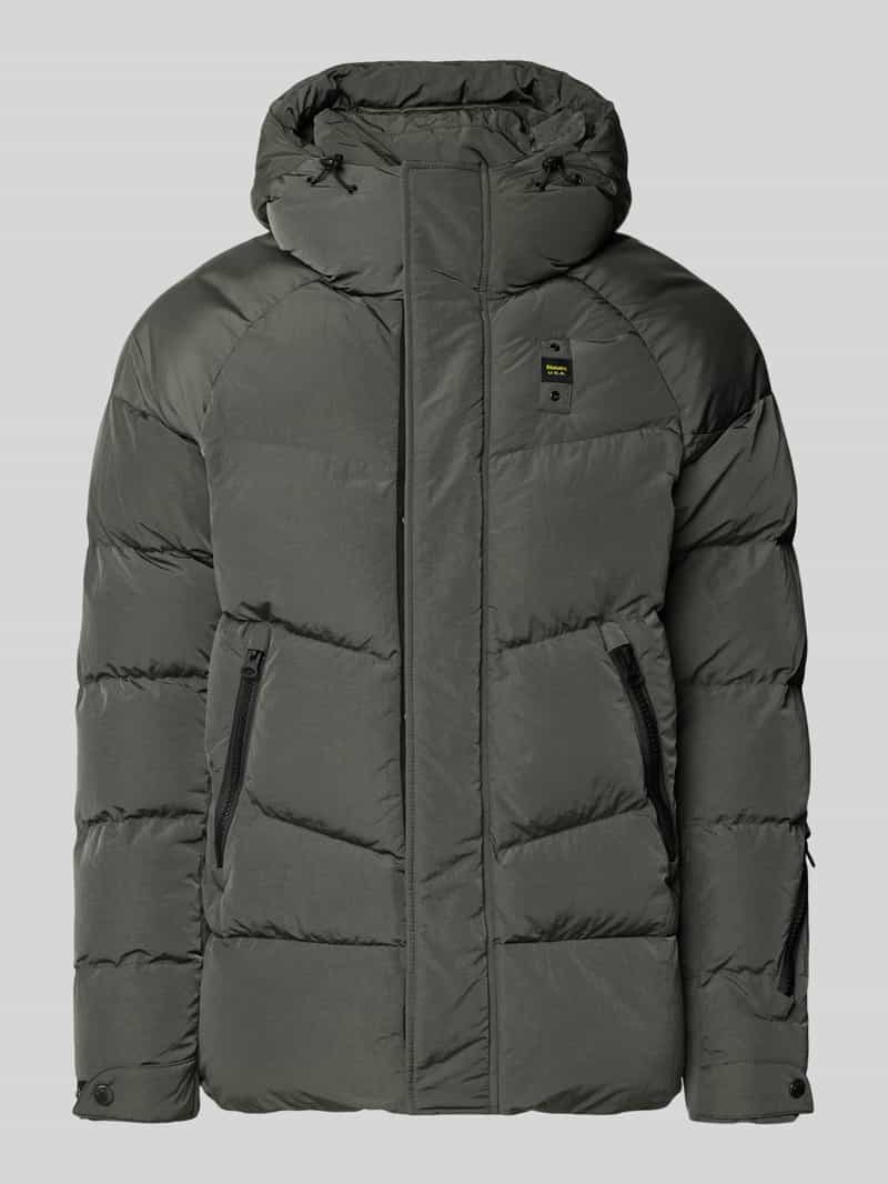 Kurtka pikowana z naszywką z logo model ‘CROWN’