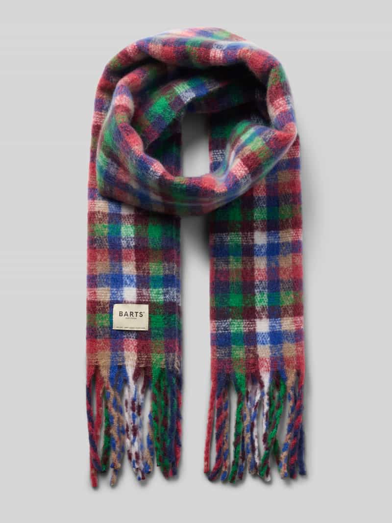 Szal z naszywką z logo model ‘Plaity’