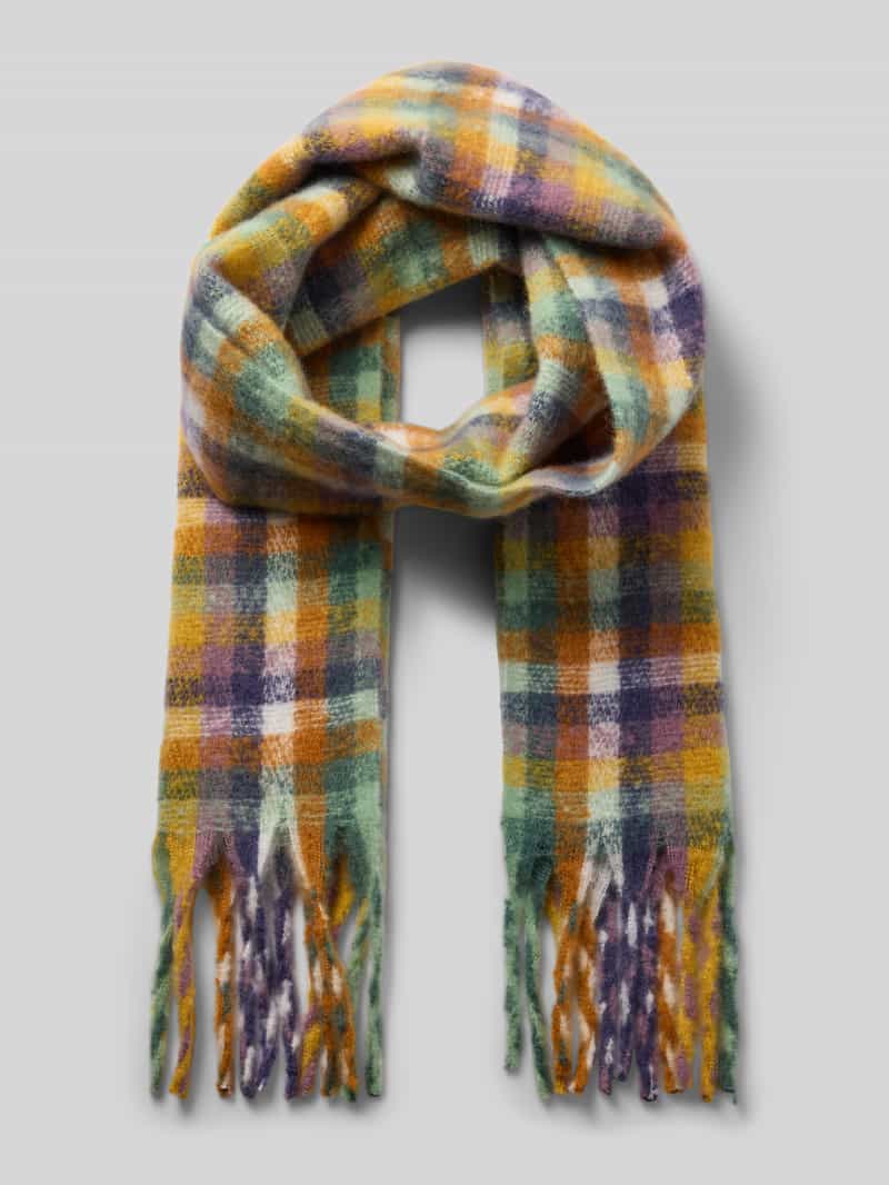 Szal z naszywką z logo model ‘Plaity’