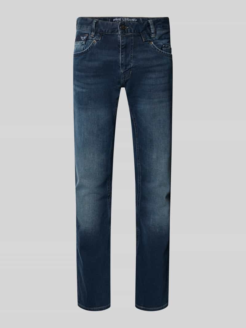 Jeansy o kroju regular fit z nadrukiem z logo model ‘Commander’