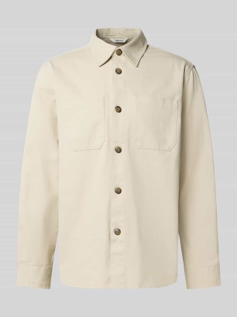 Kurtka koszulowa o kroju regular fit z czystej bawełny model ‘TRAVIS’