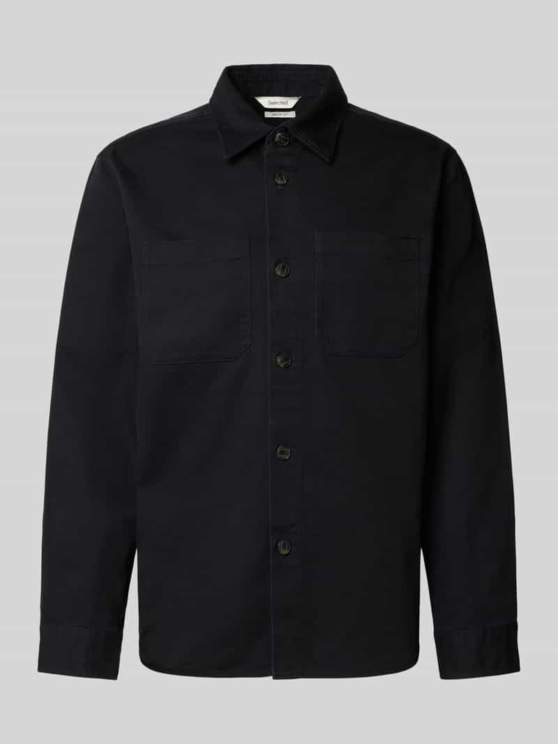 Kurtka koszulowa o kroju regular fit z czystej bawełny model ‘TRAVIS’