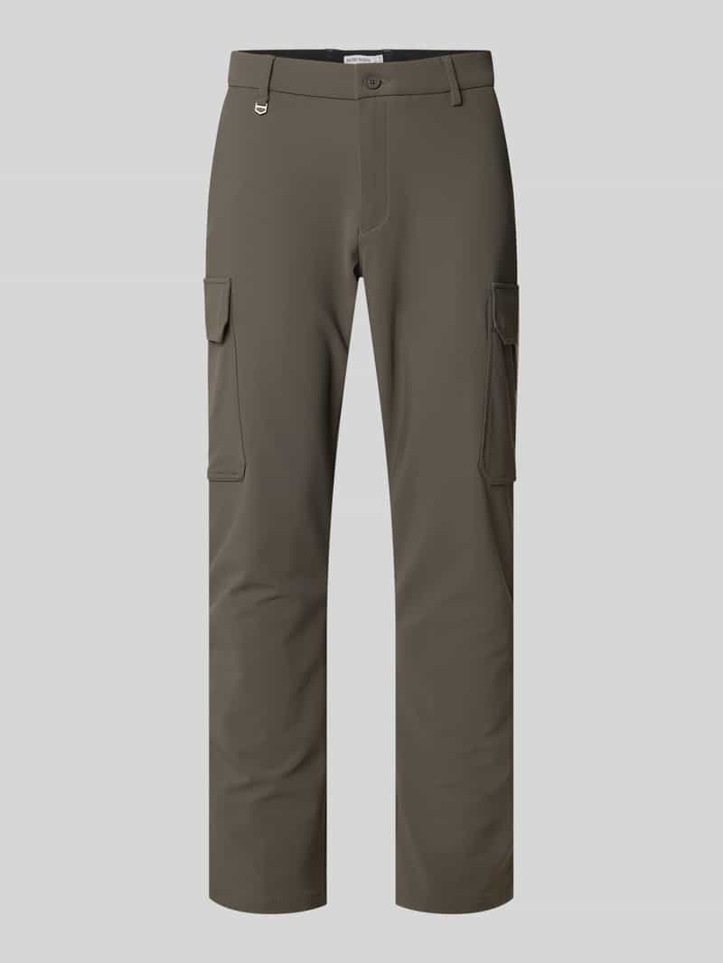 Spodnie o kroju skinny fit z aplikacją model ‘BJORN’