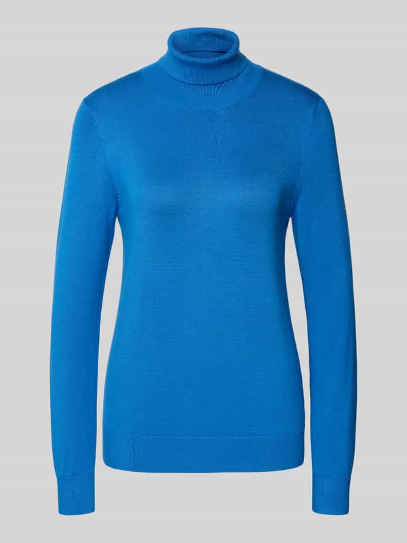 Bluzka z długim rękawem o kroju slim fit z mieszanki wiskozy z efektem dzianiny