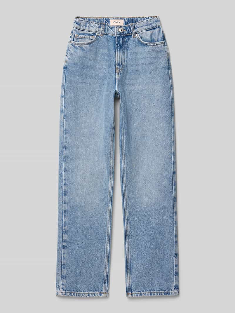 Jeansy o kroju straight fit z czystej bawełny model ‘AUTHENTIC’