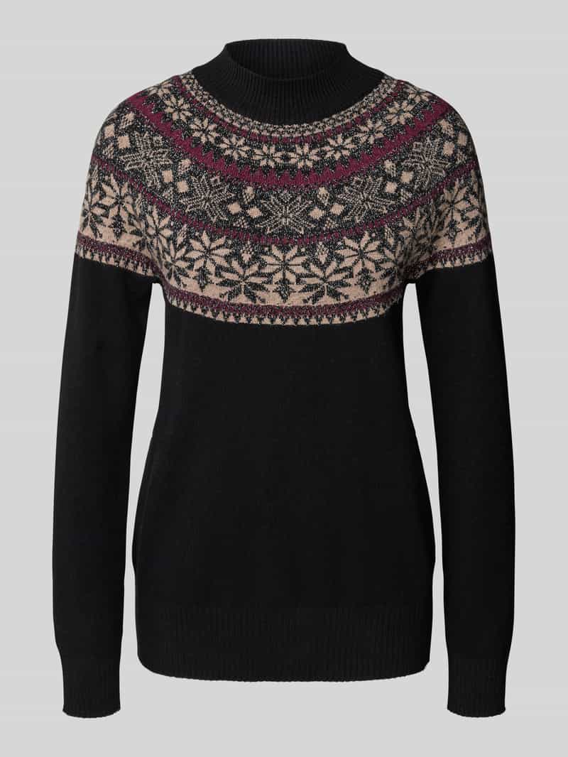 Sweter z dzianiny ze stójką