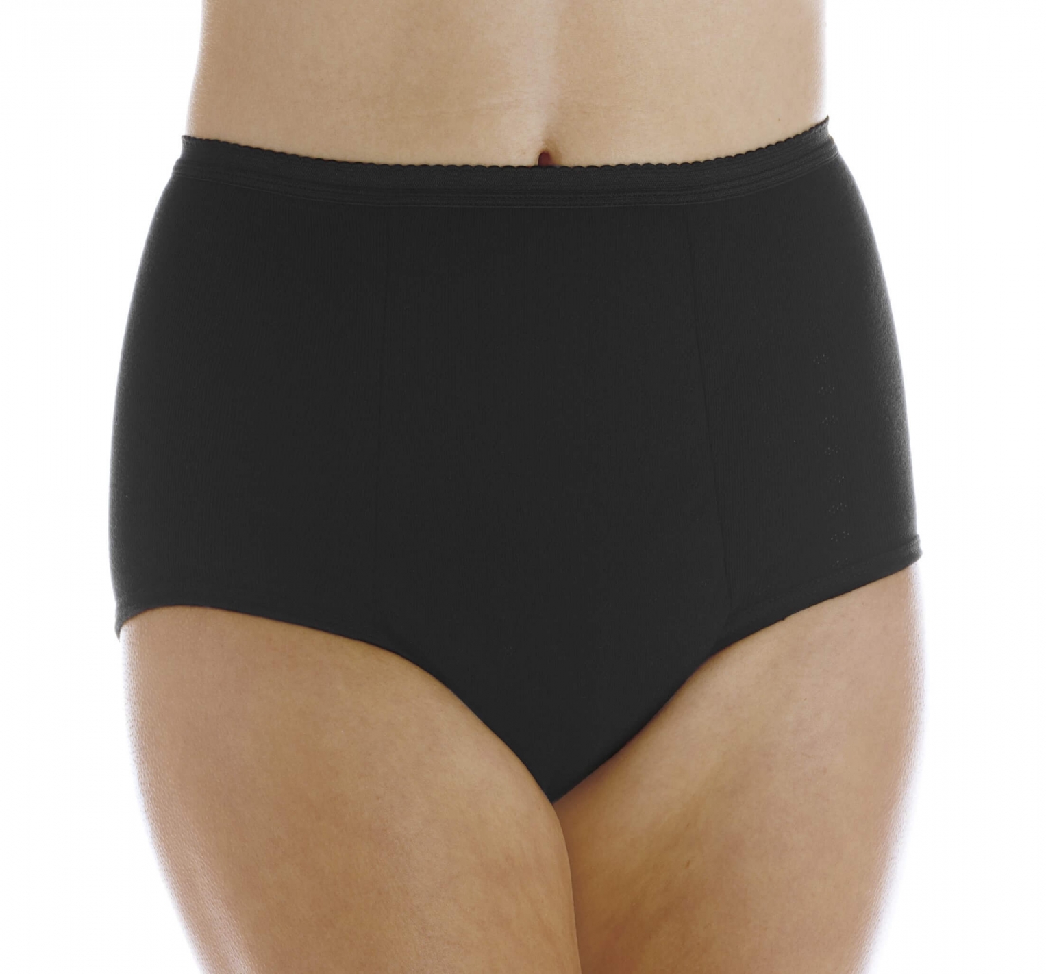 Majtki na nietrzymanie moczu do 600 ml - S - 88-95 cm w biodrach - damskie, do prania, chłonne, czarne