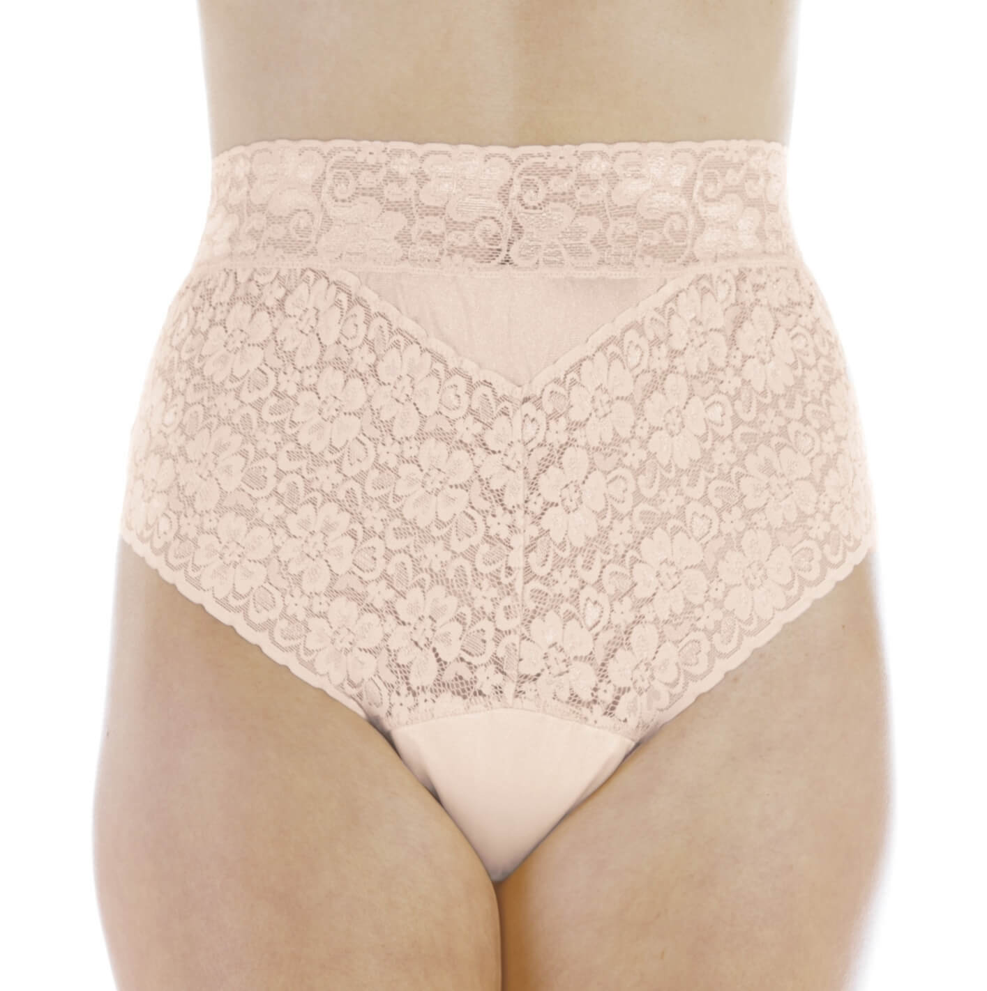 Majtki na nietrzymanie moczu do 150 ml - S - 88-95 cm w biodrach - damskie, do prania, chłonne, koronkowe beżowe