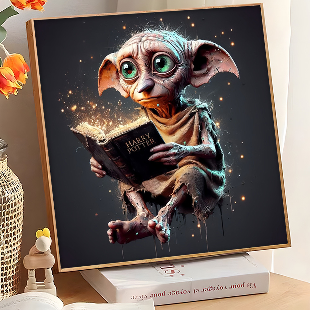 TEMU 1 szt. Bros, Harry Potter, 5D DIY Okrągły Pełny zestaw diamentów, Sztuka diamentu, Idealny prezent do dekoracji pokoju i domu, Odpowiedni dla