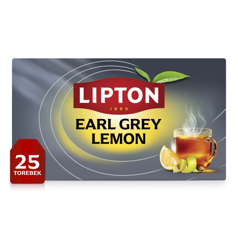 Herbata czarna Lipton Earl Grey Lemon 50g - 25 torebek