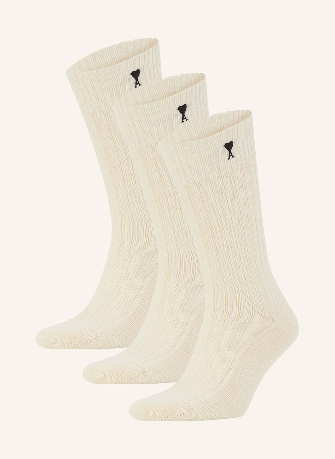 Ami Paris Skarpety, 3 Pary beige