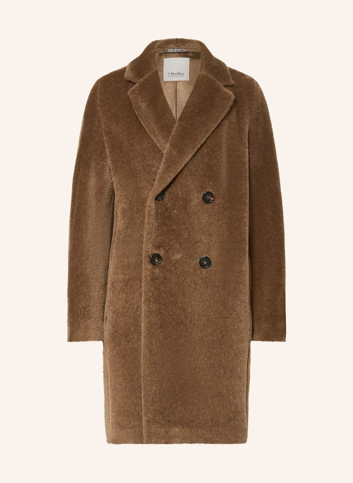 S Max Mara Płaszcz Ze Sztucznego Futra Roseto Z Dodatkiem Alpaki braun