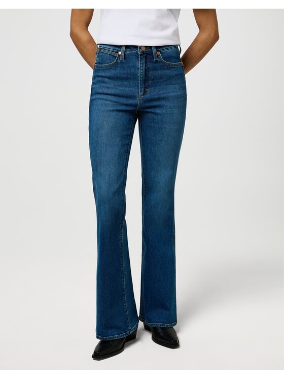 Wrangler Jeansy Montana Niebieski Flare Fit
