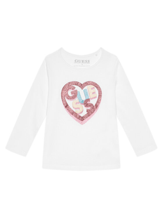 Guess Bluzka K5BI12 J1314 Biały Regular Fit