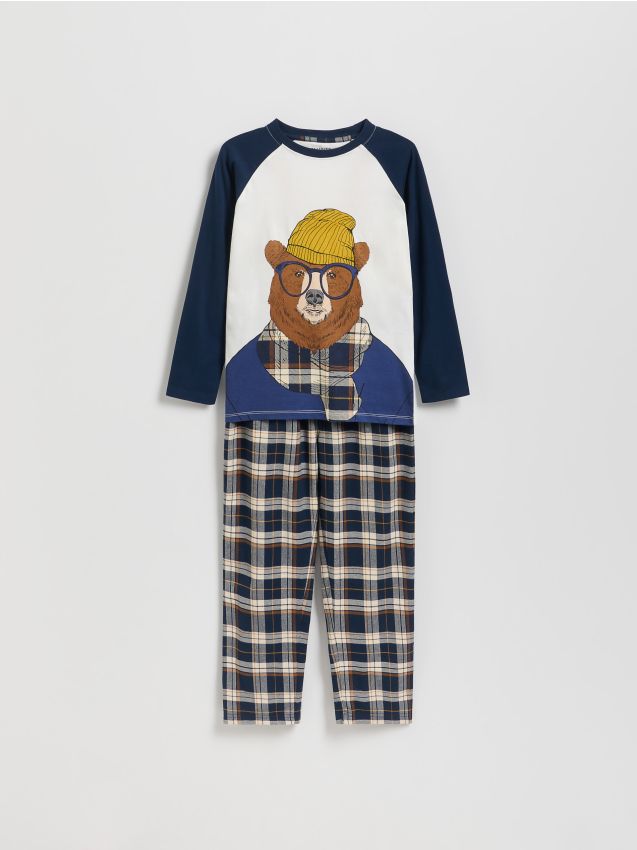 Reserved - Bawełniana piżama - granatowy