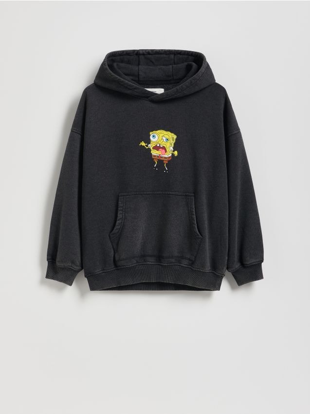 Reserved - Bawełniana bluza SpongeBob - czarny