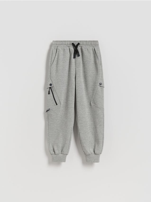 Reserved - Dresowe spodnie oversize - jasnoszary