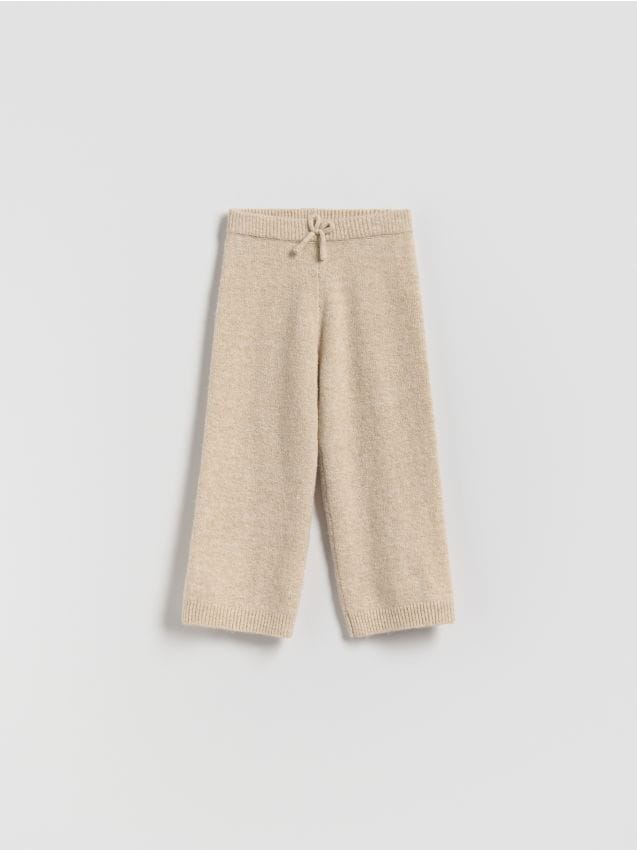 Reserved - Dzianinowe spodnie - beżowy