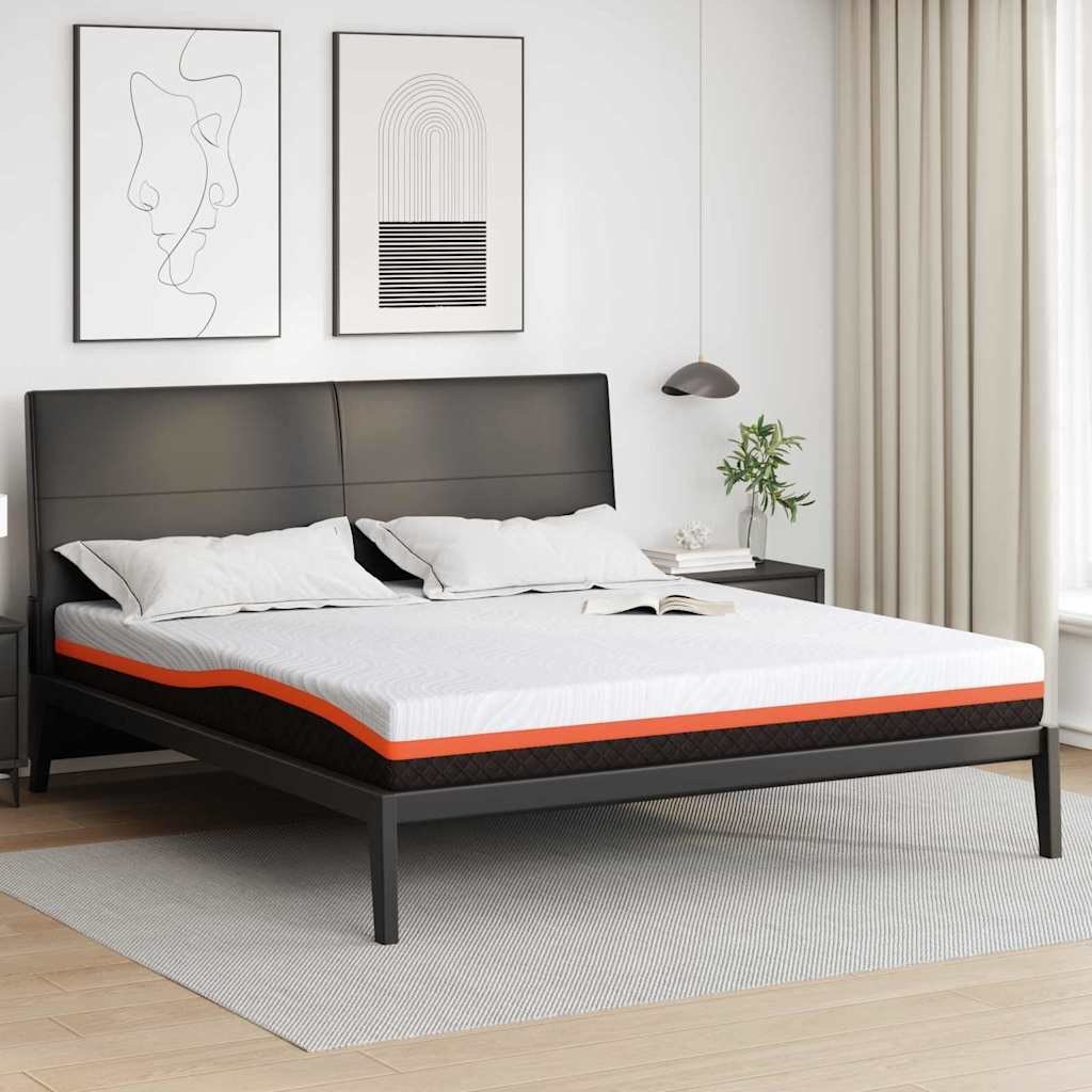 Materac Biały, Szary 180 x 200 cm Pianka