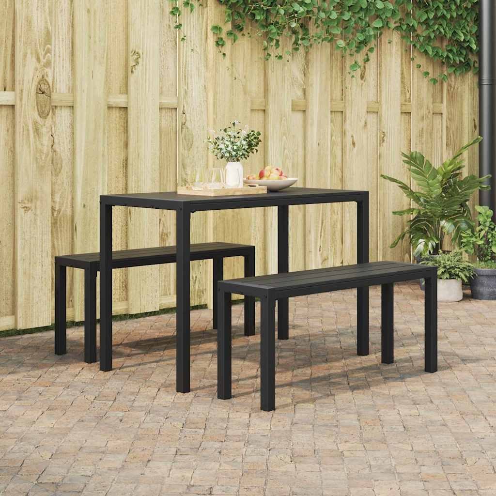 Zestaw do jadalni w ogrodzie z poduszką 3 pcs Antracyt Stal