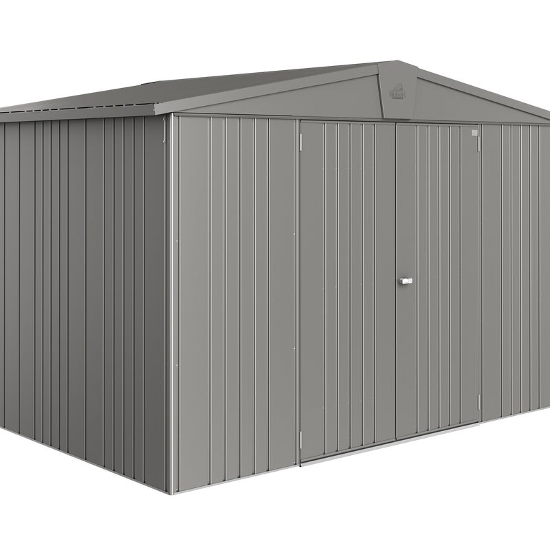 Domek narzędziowy metalowy Europa 5 podwójne drzwi 316x228x209 cm srebrny Biohort